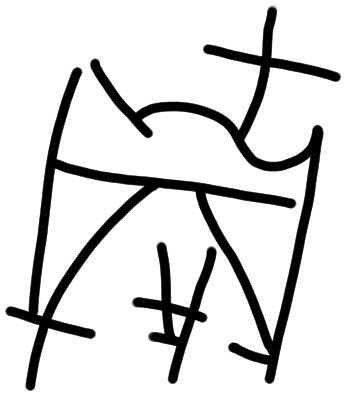 Sign A344, tracing from HT 96a