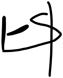 Sign A503, tracing from KH 18
