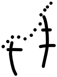 Sign A525, tracing from HT 34