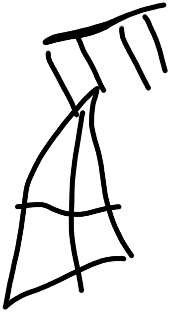 Sign A527, tracing from KH 43