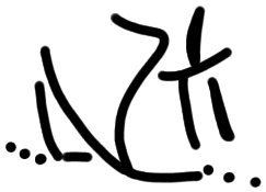 Sign A534, tracing from HT 39