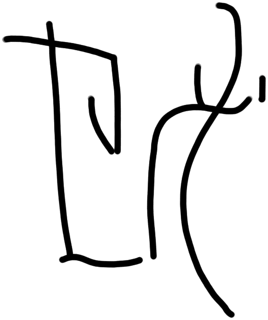 Sign A540, tracing from KN 28b