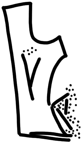 Sign A601, tracing from MA 4a