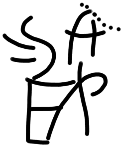 Sign A619, tracing from TY 3a