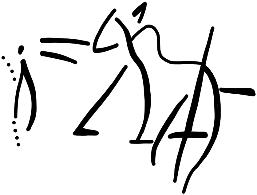 Sign A635, tracing from KH 19