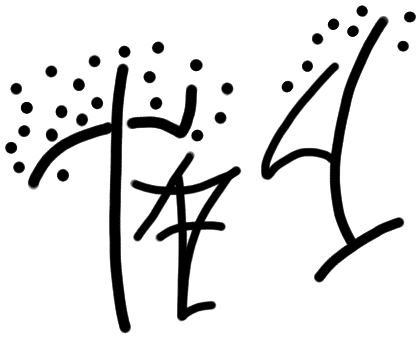 Sign A641, tracing from KH 7a