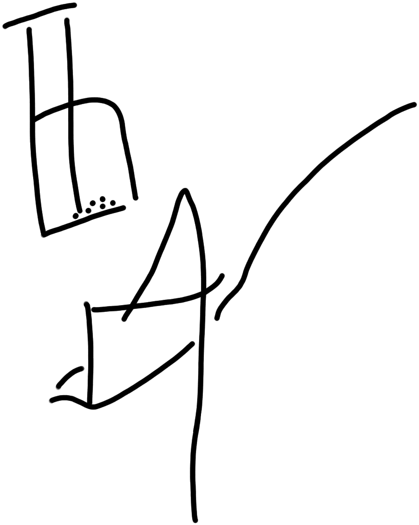 Sign A645, tracing from KH Wc 2057