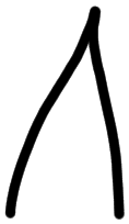 Sign AB37 ti, tracing from KH 7a