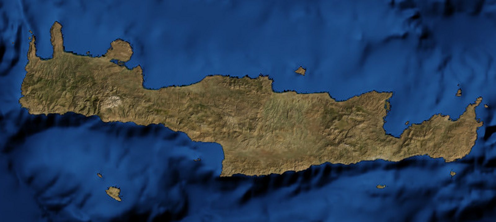 Relief map of Crete